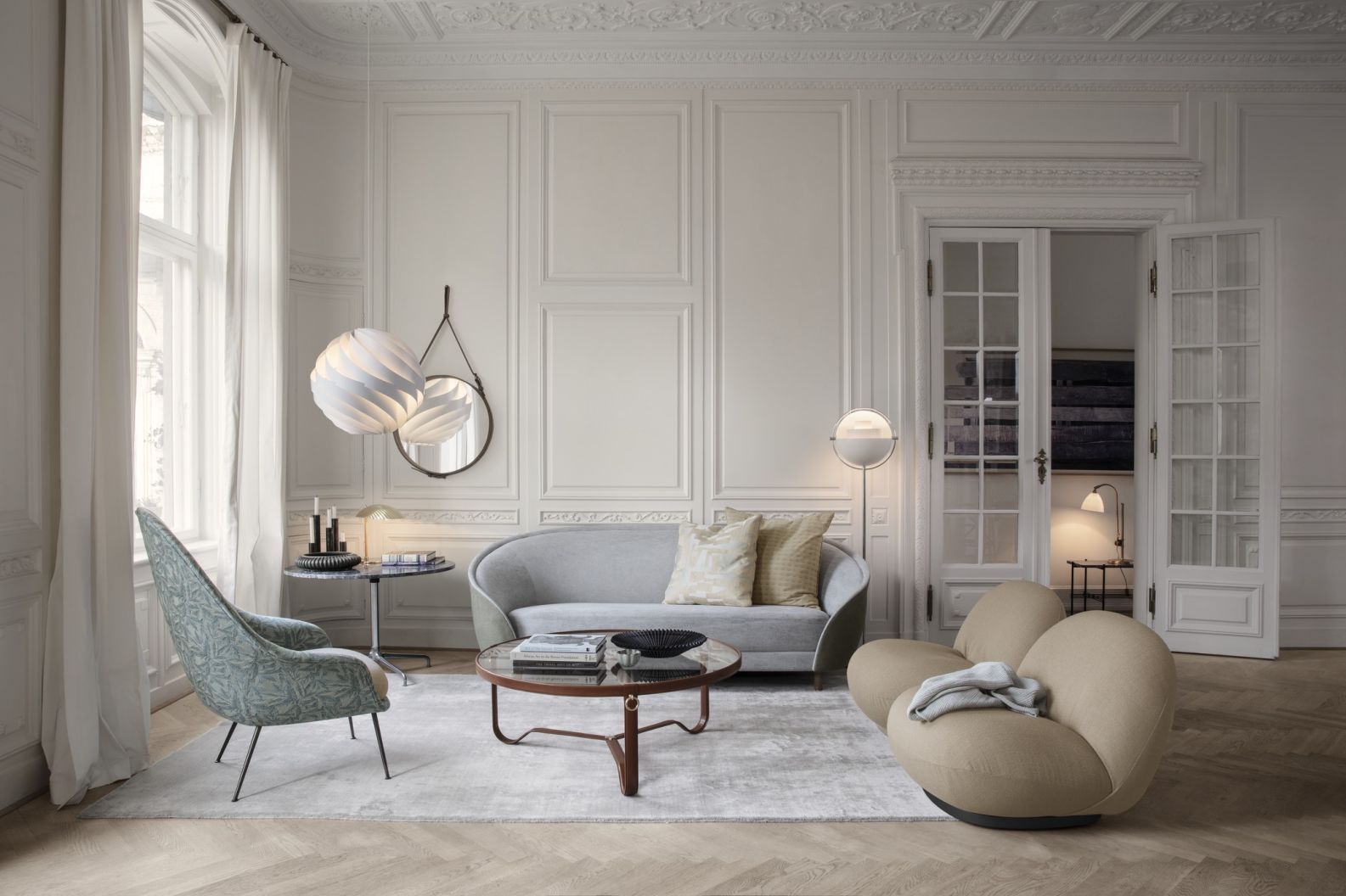 Adnet Circular Wandspiegel Gubi