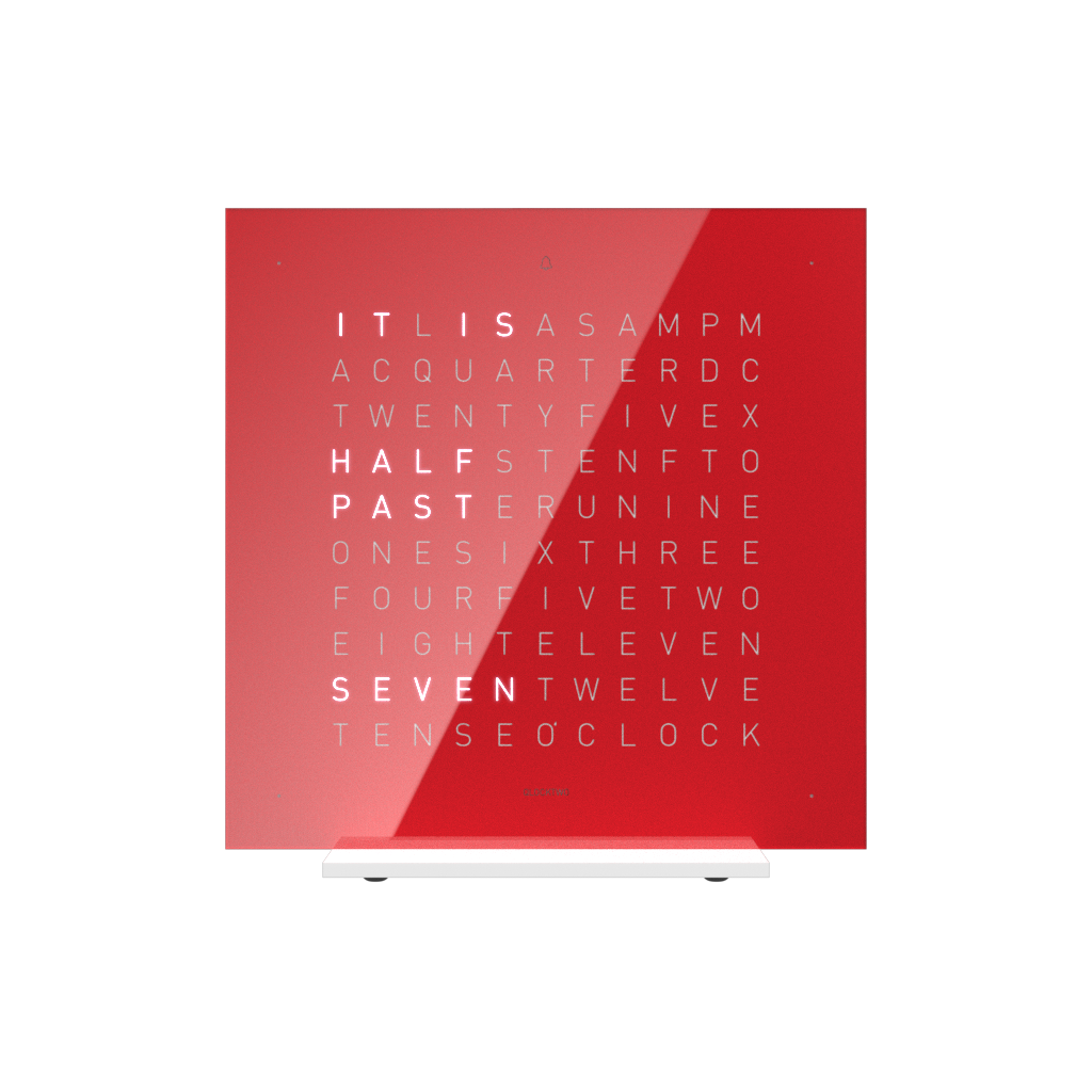Earth 13.5 Pure Edition Tischuhr / Zeitobjekt Englisch QLOCKTWO