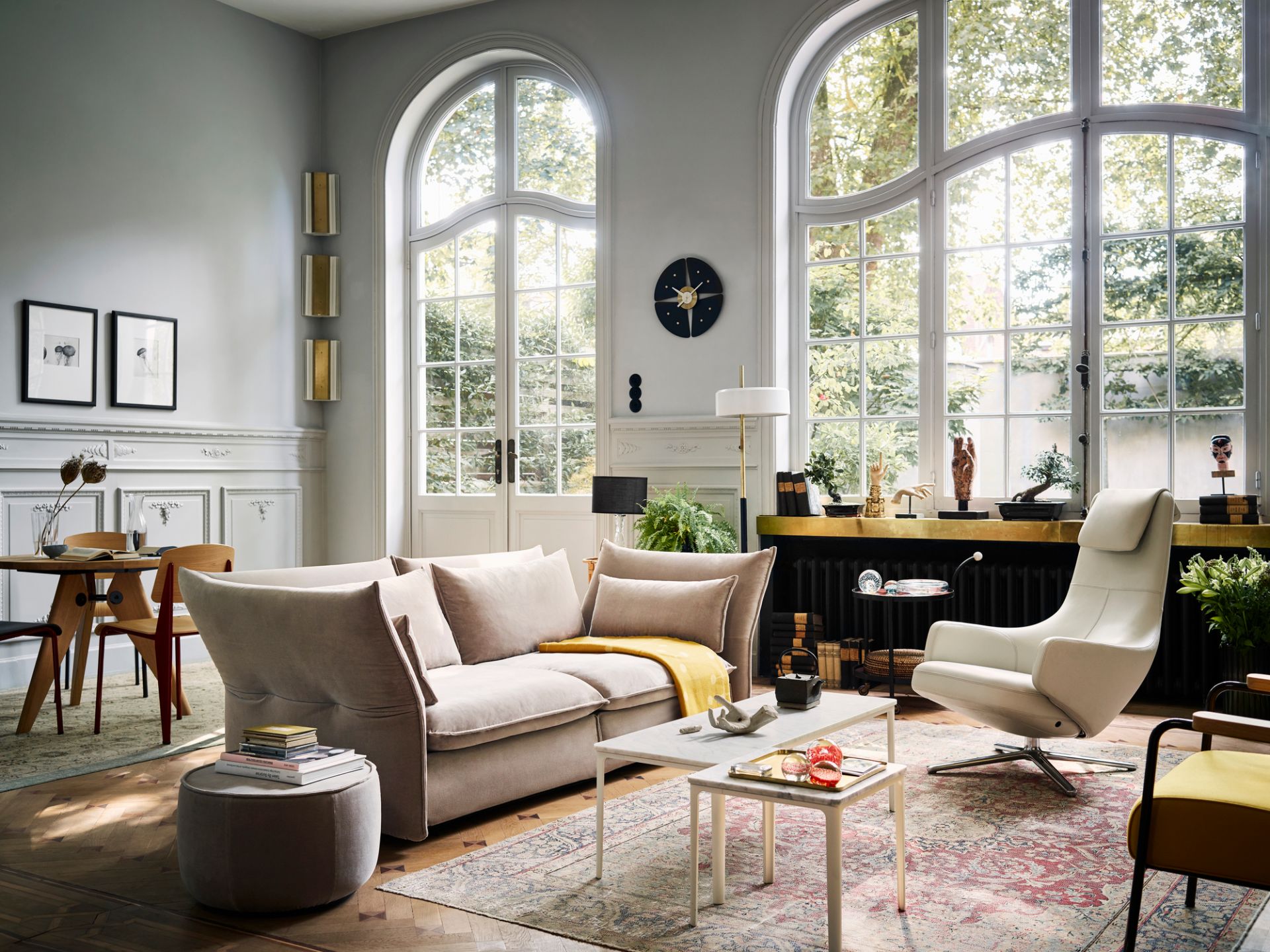 Repos Sessel + Ottoman Vitra