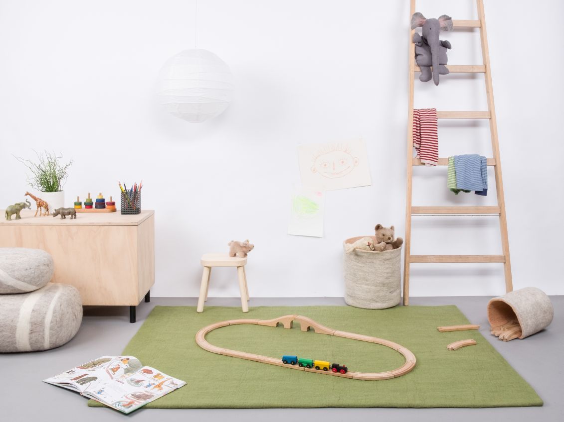 Mono Rechteckig Filzteppich 180 x 260 cm myfelt Kaspar (grün)