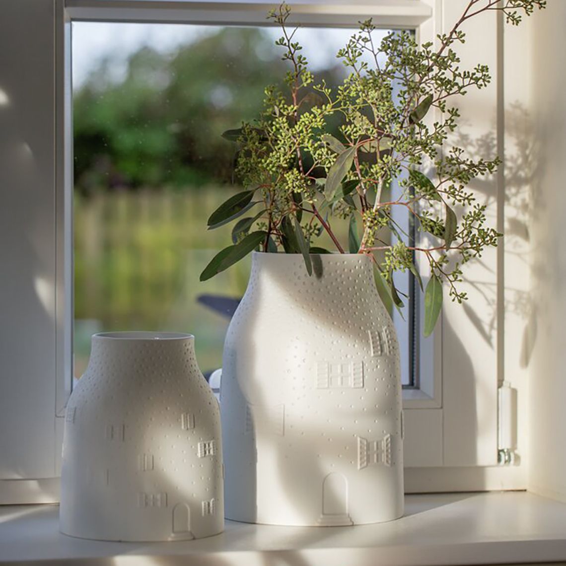 Vase Winterhaus Groß Räder