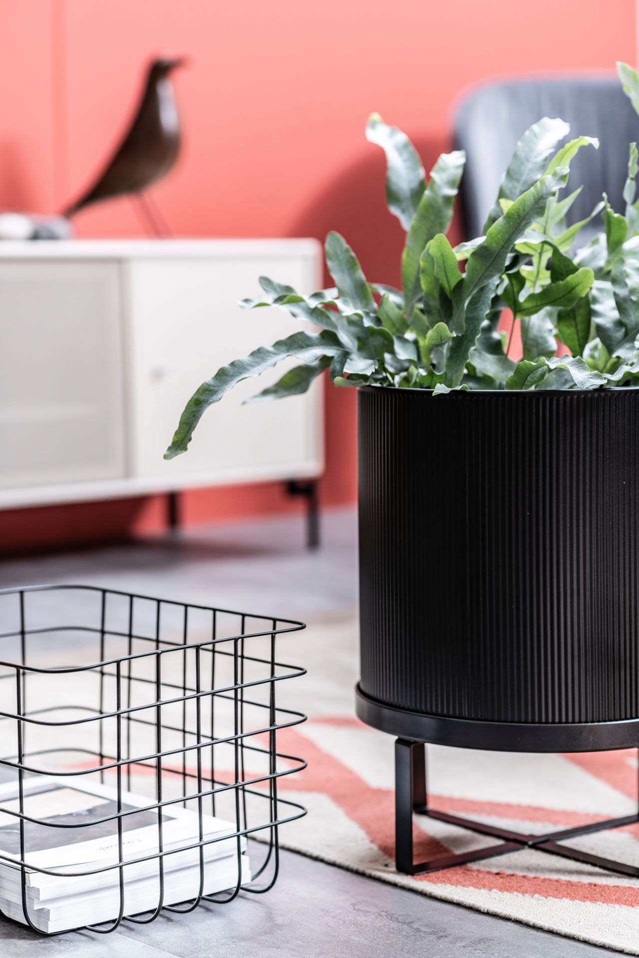 Bau Pot Blumentopf Groß Ferm Living Schwarz