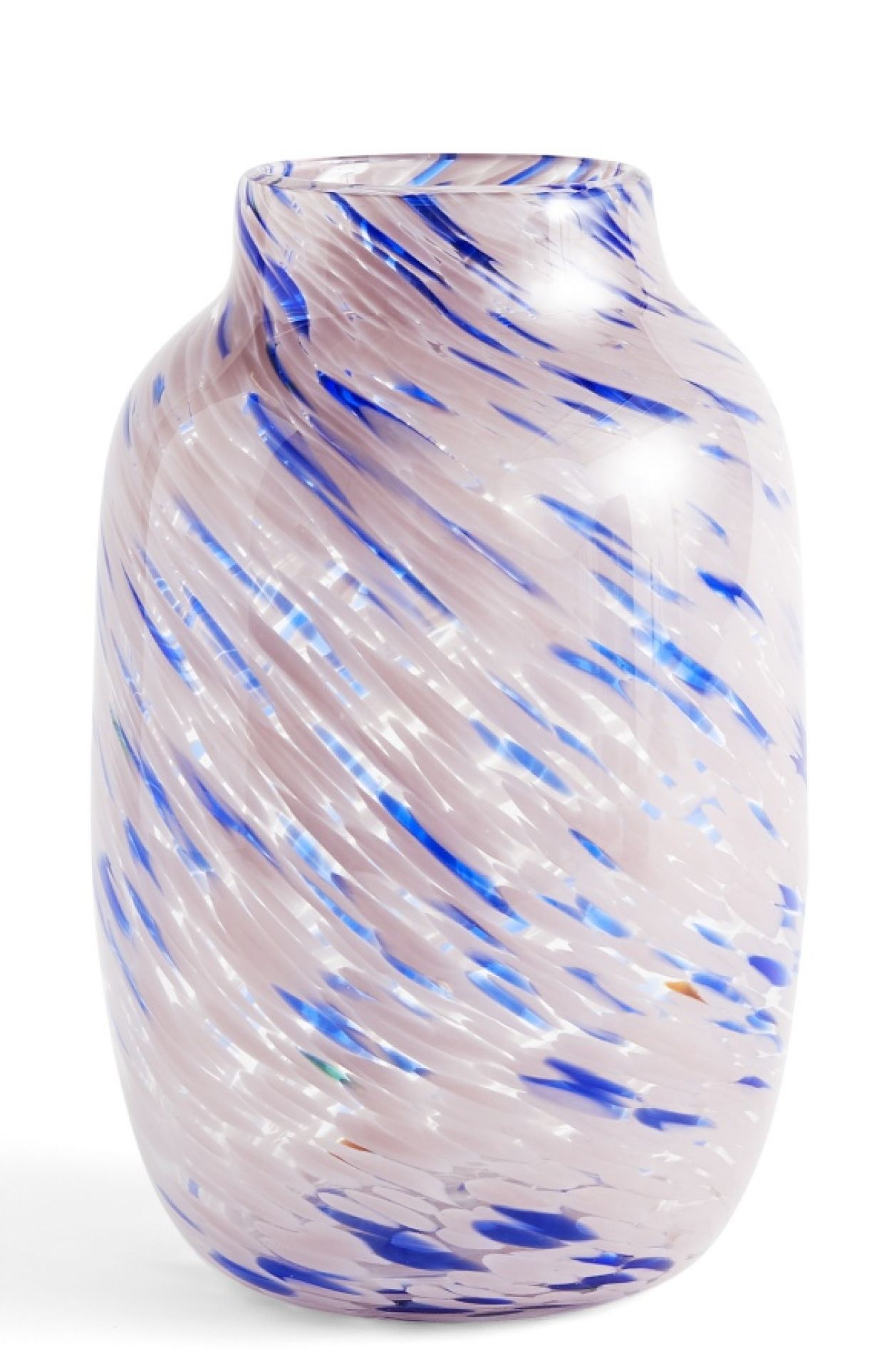 Splash Vase Round L Hell pink und blau Hay EINZELSTÜCK