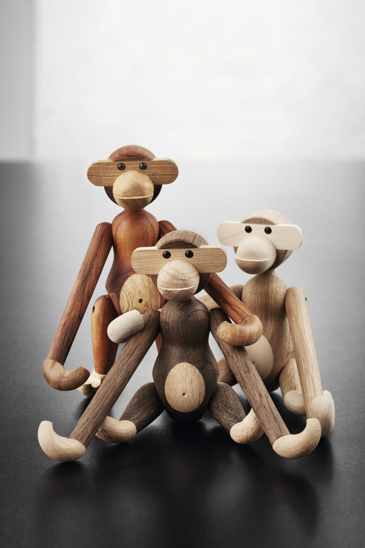 Affe klein Holzfigur Eiche geräuchert Kay Bojesen
