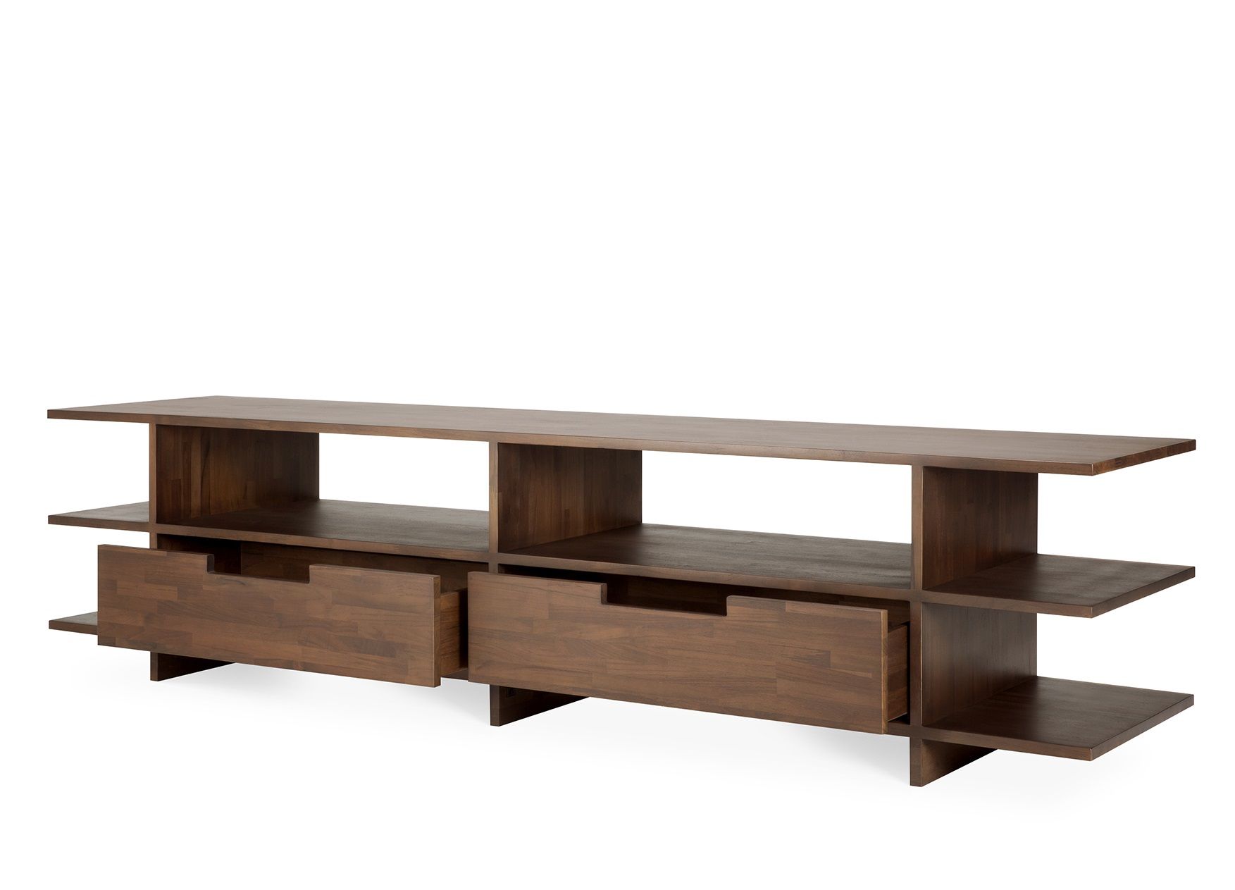Kabuki TV Anrichte 2 Schubladen Teak dunkelbraun Ethnicraft