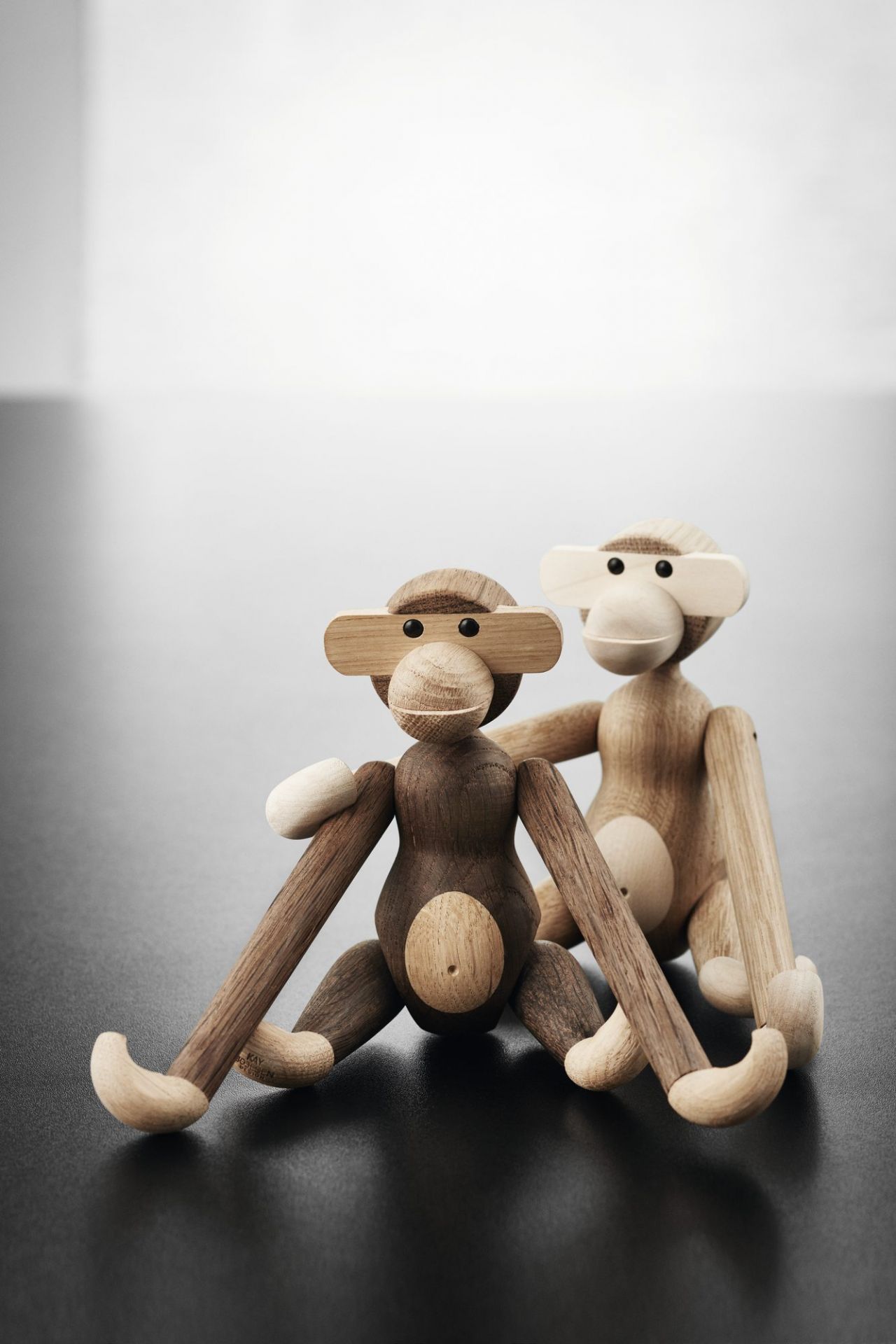 Affe klein Holzfigur Eiche geräuchert Kay Bojesen