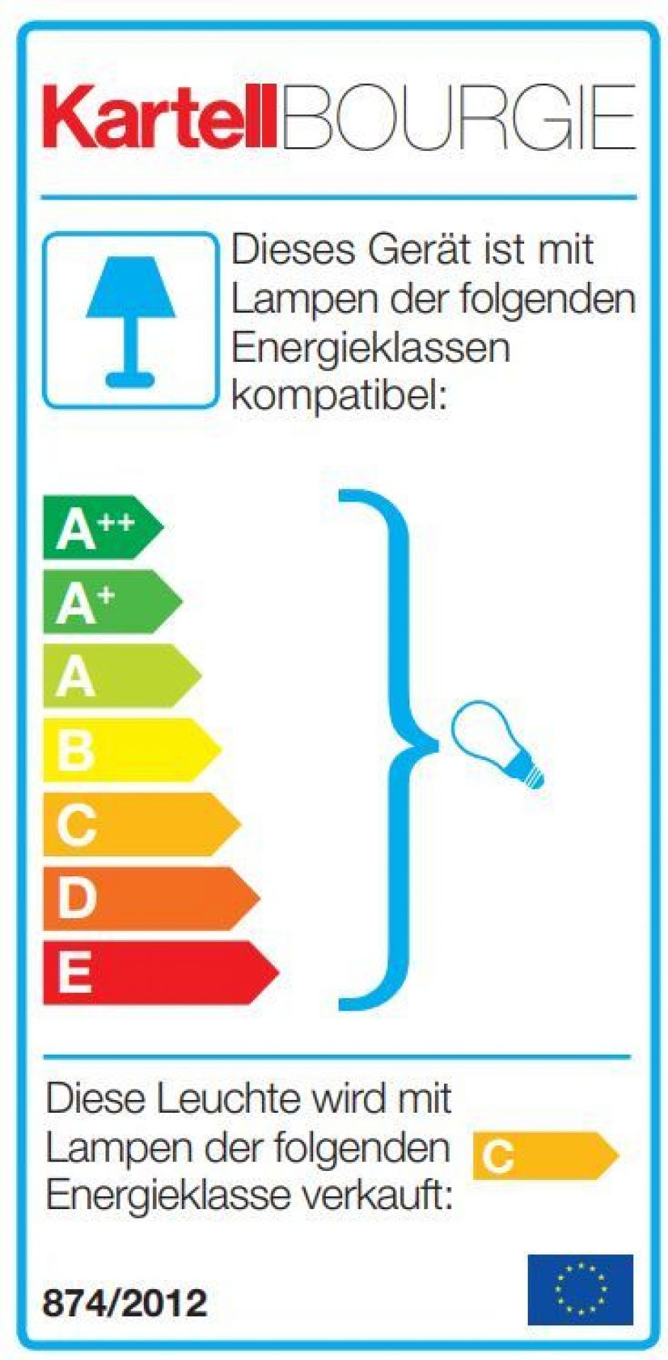 Bourgie Tischleuchte metallisiert Kupfer Kartell