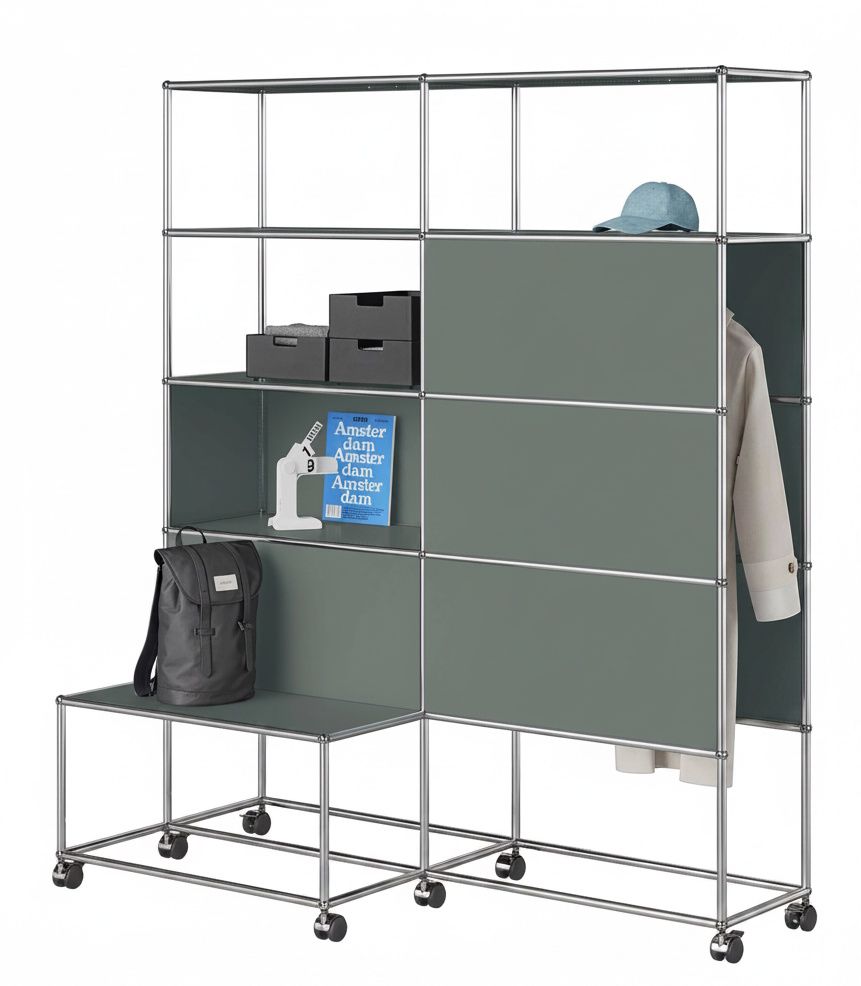 Garderobe mit Rollen USM Haller