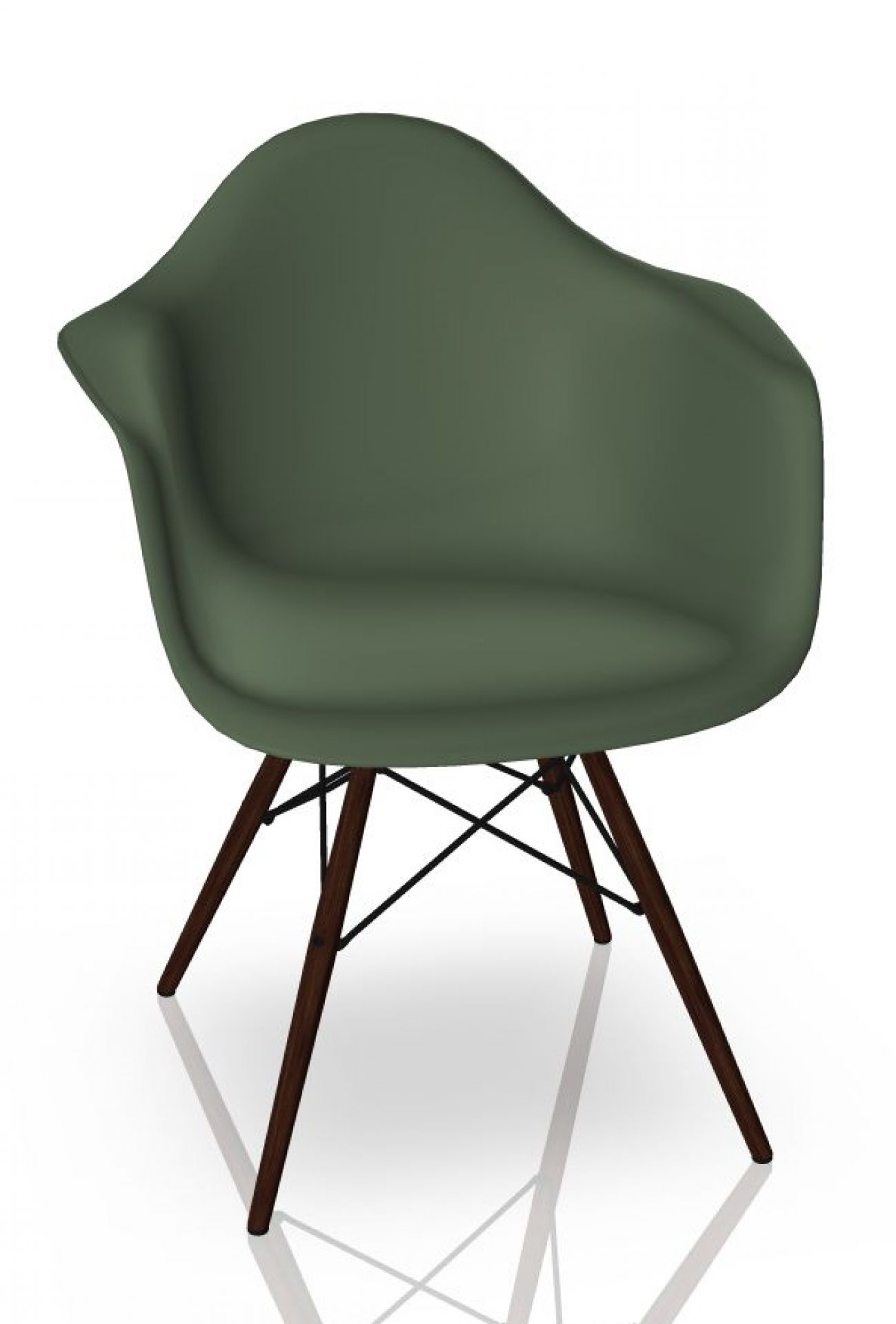 Eames Plastic Arm Chair DAW Stuhl Vitra Ahorn dunkel - Forest