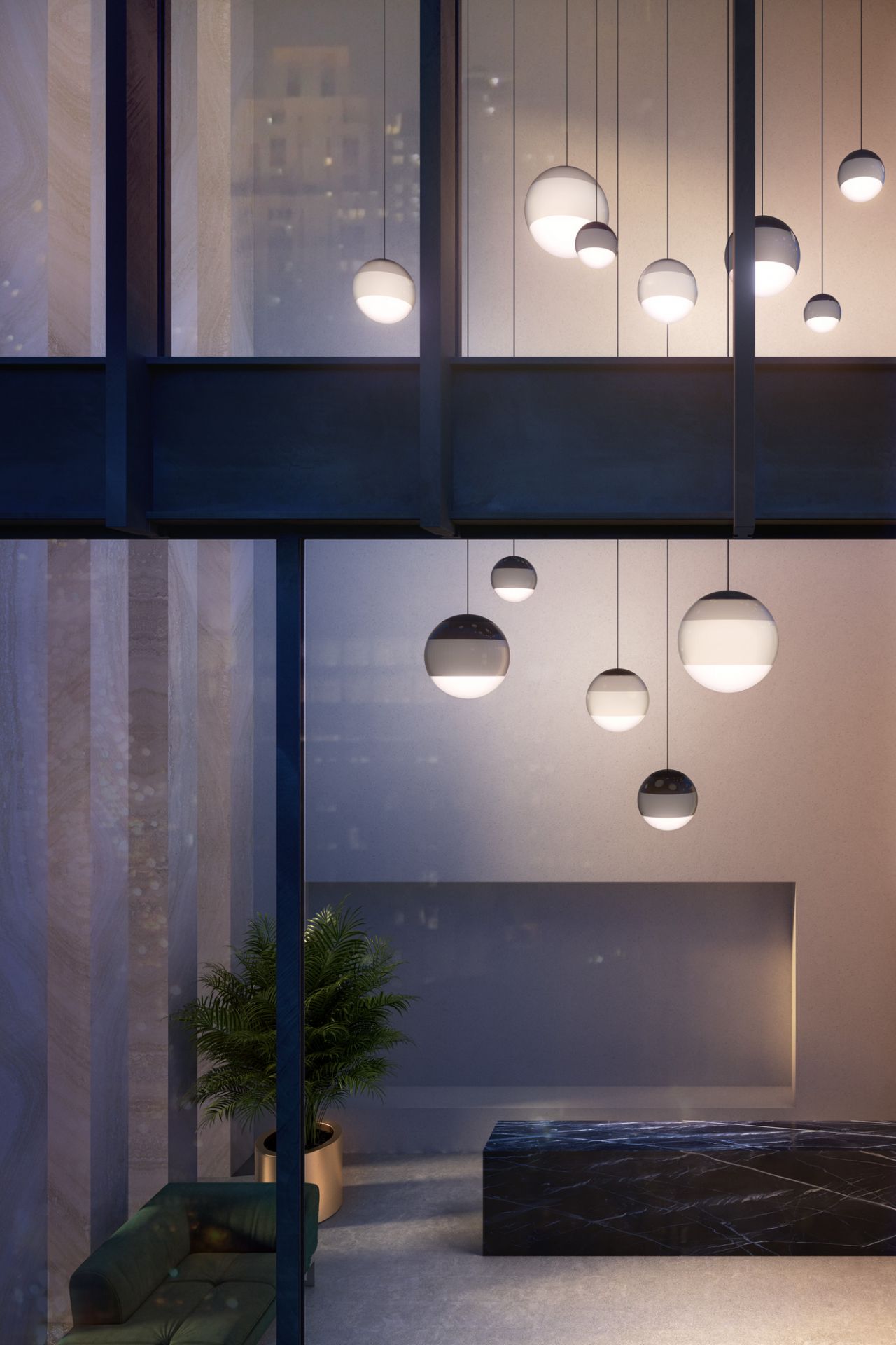 Dipping Light 20 LED Pendelleuchte Marset Bernstein