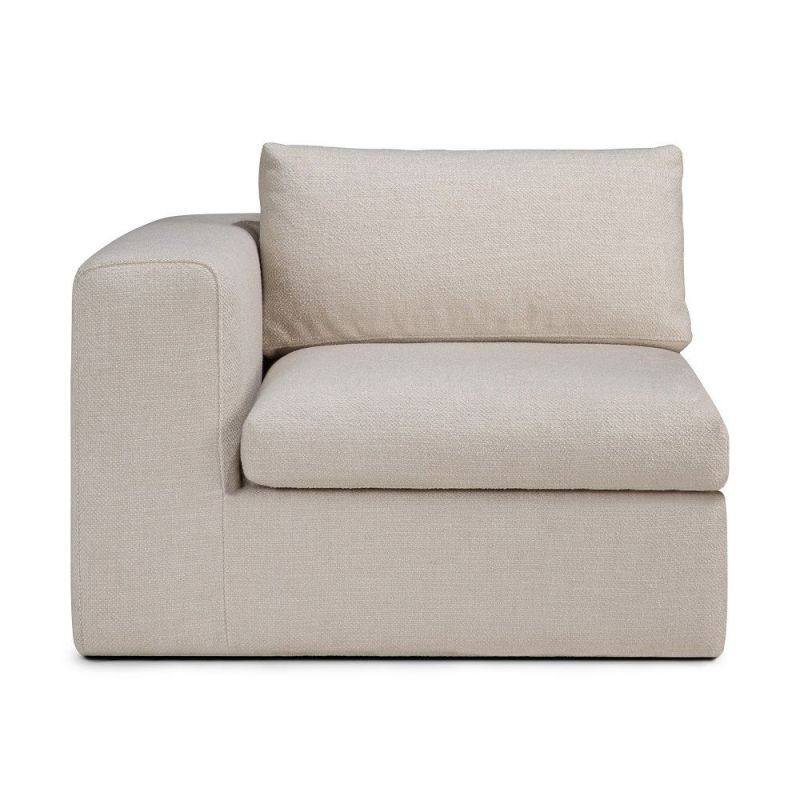 Mellow Sofa linke/rechte Armlehne Ivory Stoff Ethnicraft
