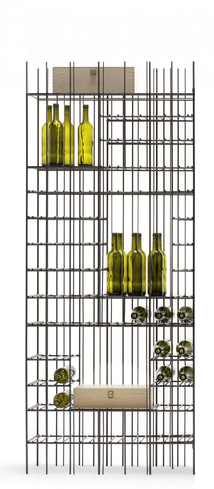 Metrica A Wine Weinregal mit 3 grünen Glasböden Mogg