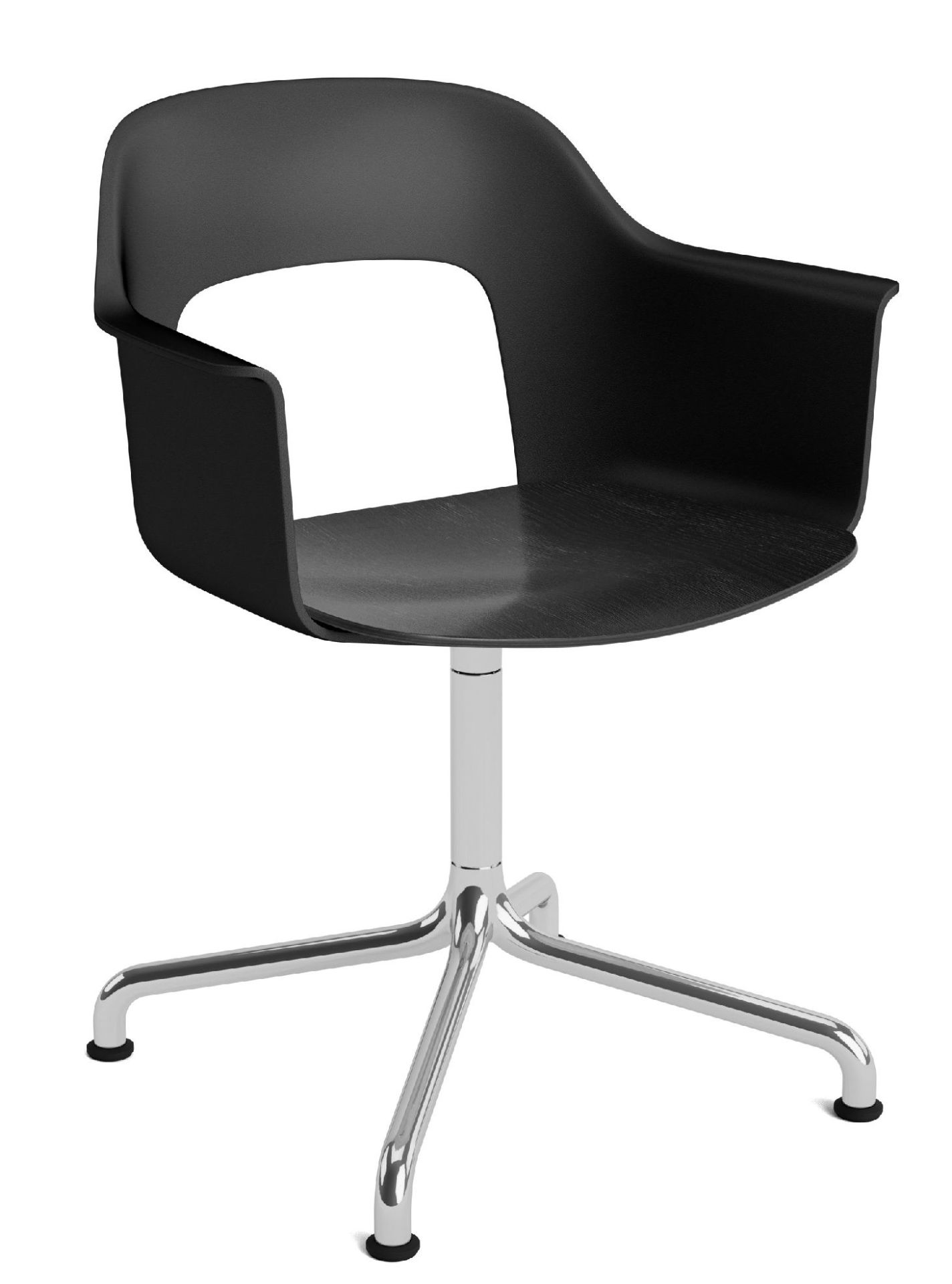 Layout Armchair 252 Armlehnstuhl 4-Sternfuß Drehfuß mit gebogenem Fußkreuz Hay