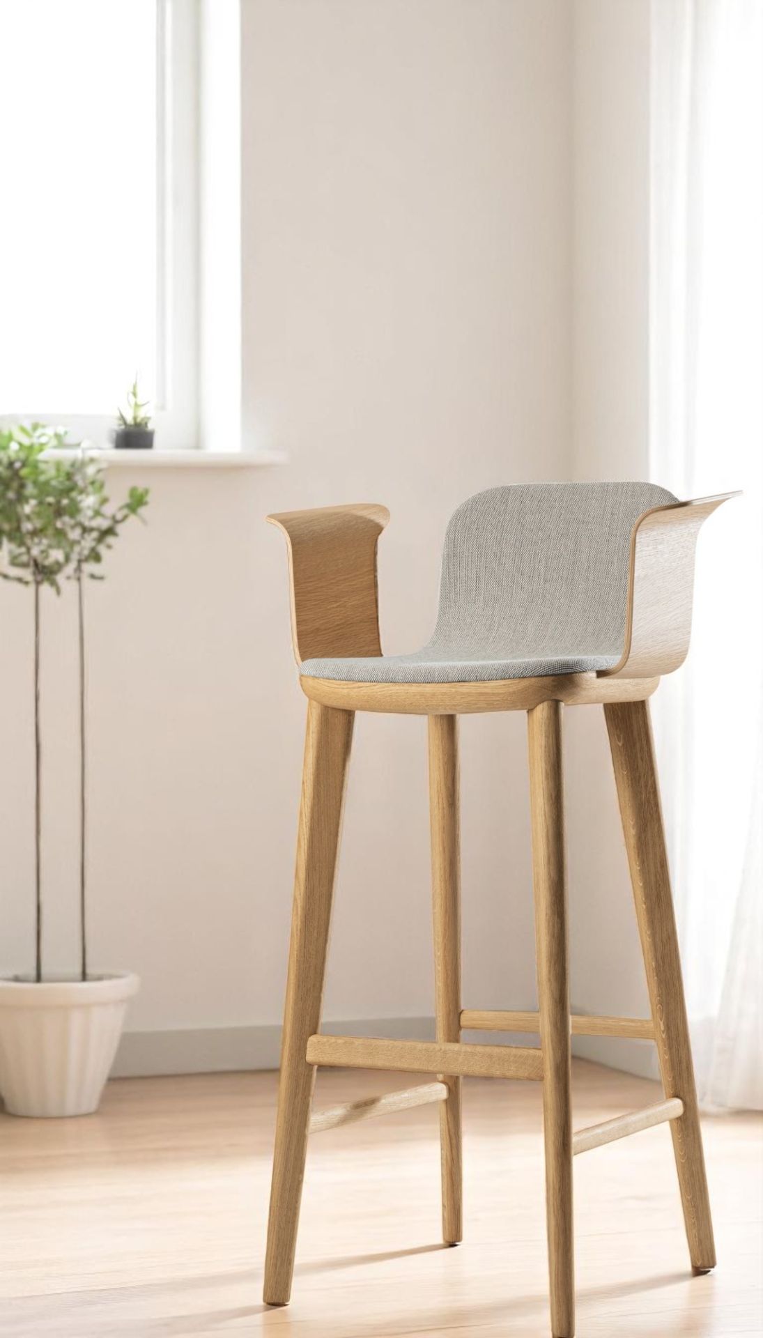 Aeon Comfort Barstool Barhocker mit Armlehnen Vollgepolstert Zeitraum   