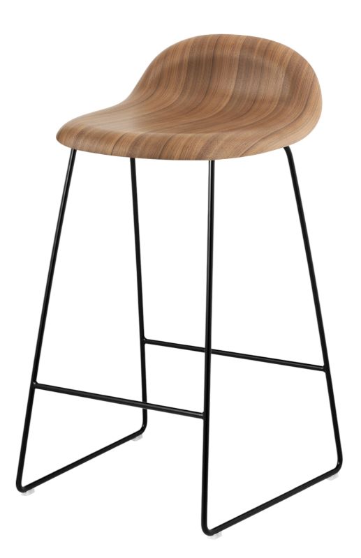 3D Barhocker 65 Holz - Sledge Base Gubi