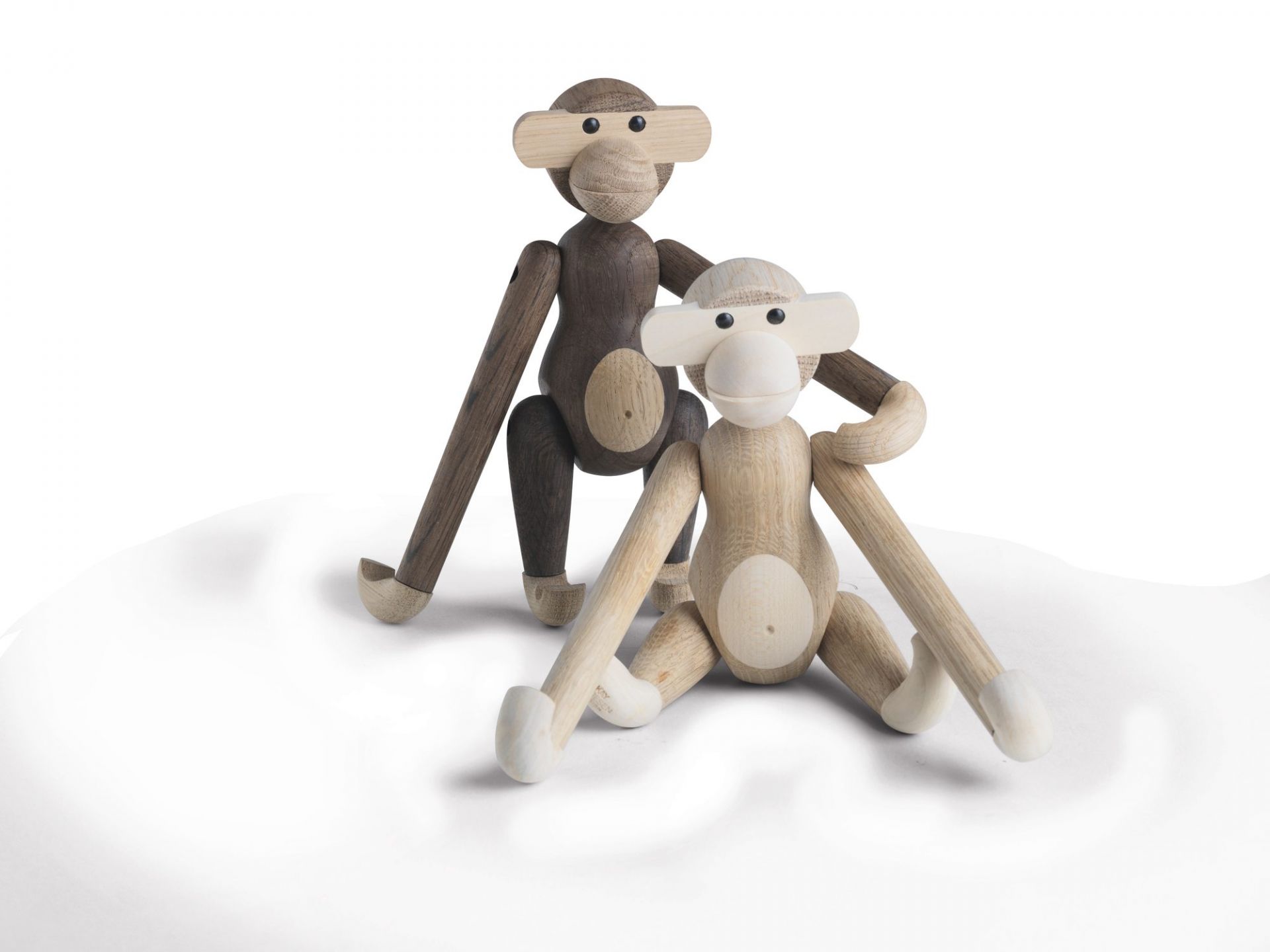 Affe klein Holzfigur Eiche geräuchert Kay Bojesen