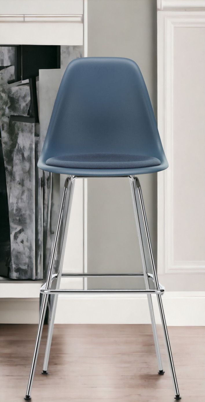 Eames Plastic Bar Stool Barhocker High mit Sitzpolster Vitra