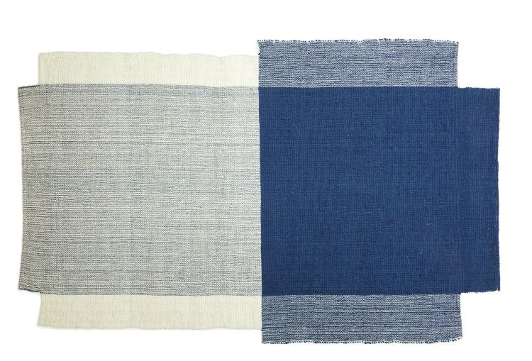 Nobsa Rug Small Teppich ames Marineblau / Hellgrün / Creme