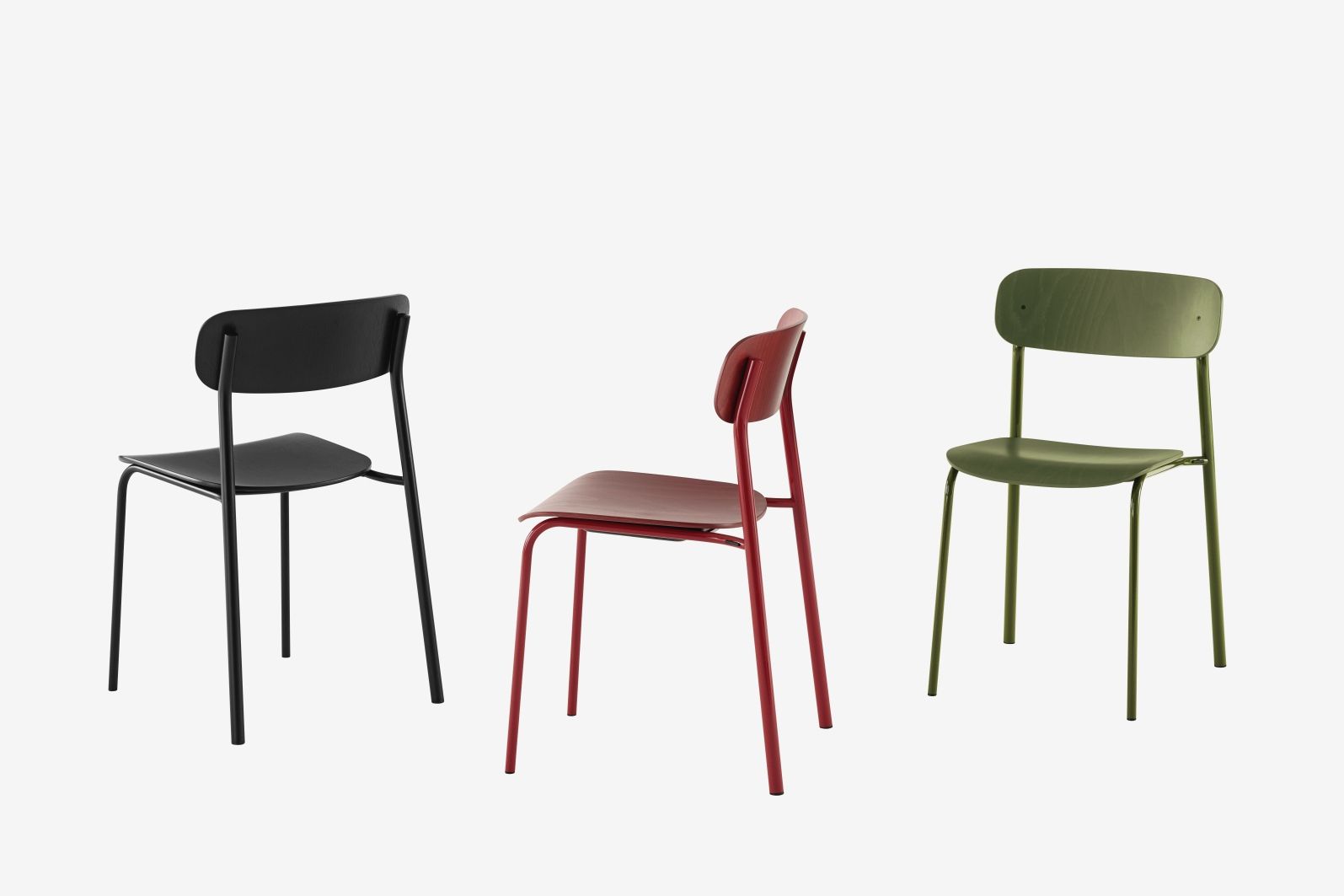S 243 / S243 Stahlrohr Stuhl OLIVGRÜN Thonet EINZELSTÜCK