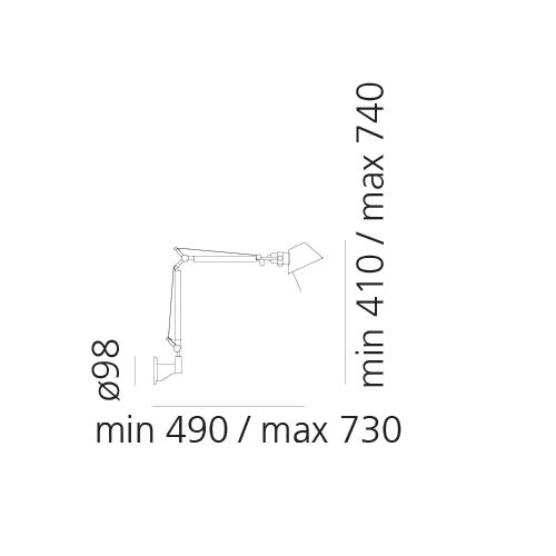 Tolomeo Micro Wall Wand- oder Deckenleuchte mit Wandbefestigung Artemide