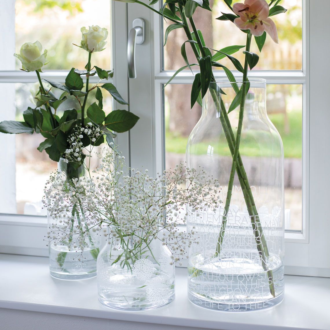 Living Glasvase Blüten Räder EINZELSTÜCK