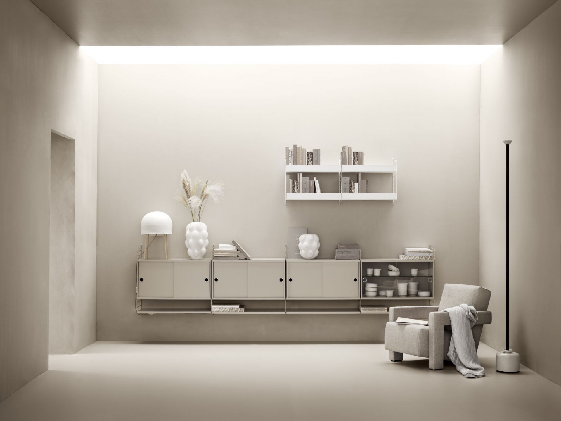 String Wohnzimmer Wand Regalsystem E String Furniture