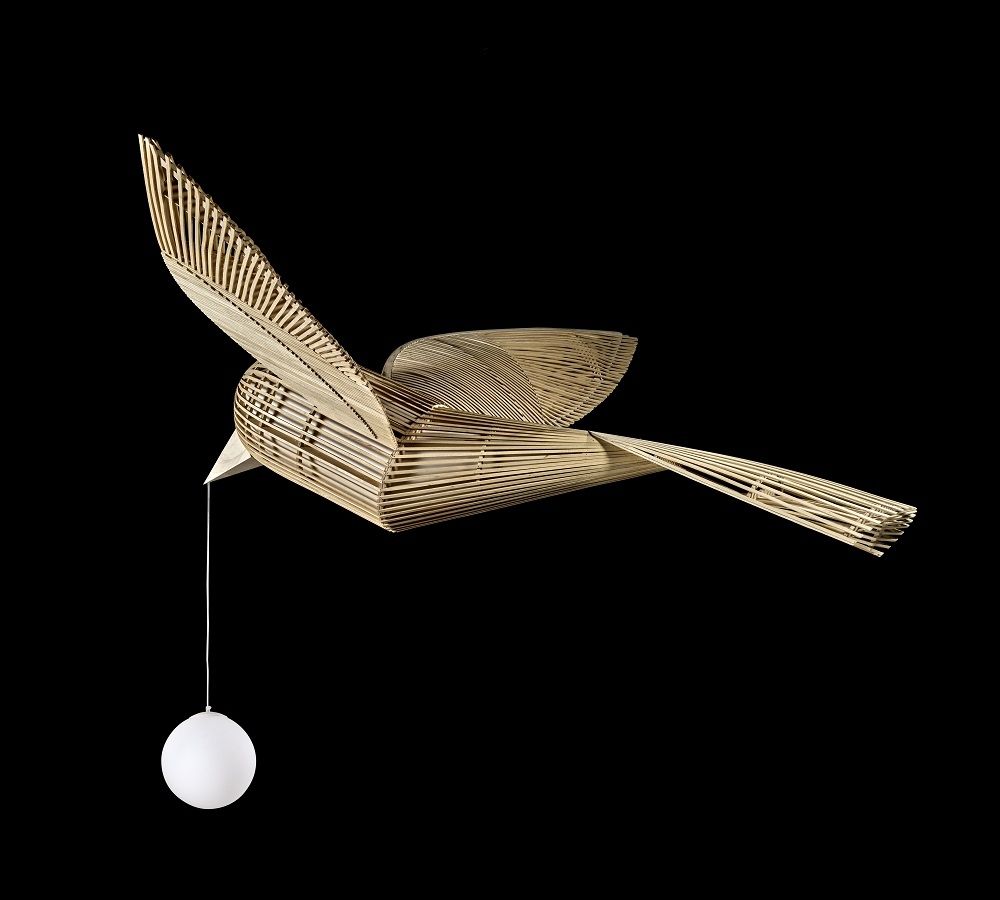 Big Bird / Birdy Suspension Leuchtenskulptur mit Bluetooth LZF Lamps 