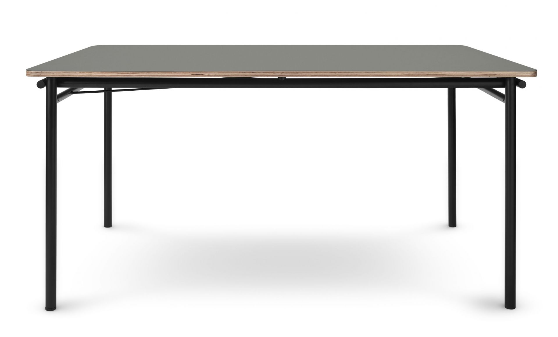 Taffel Esstisch ausziehbar, Esche mit grauer Tischplatte und schwarzen Beinen. Moderner Küchentisch.