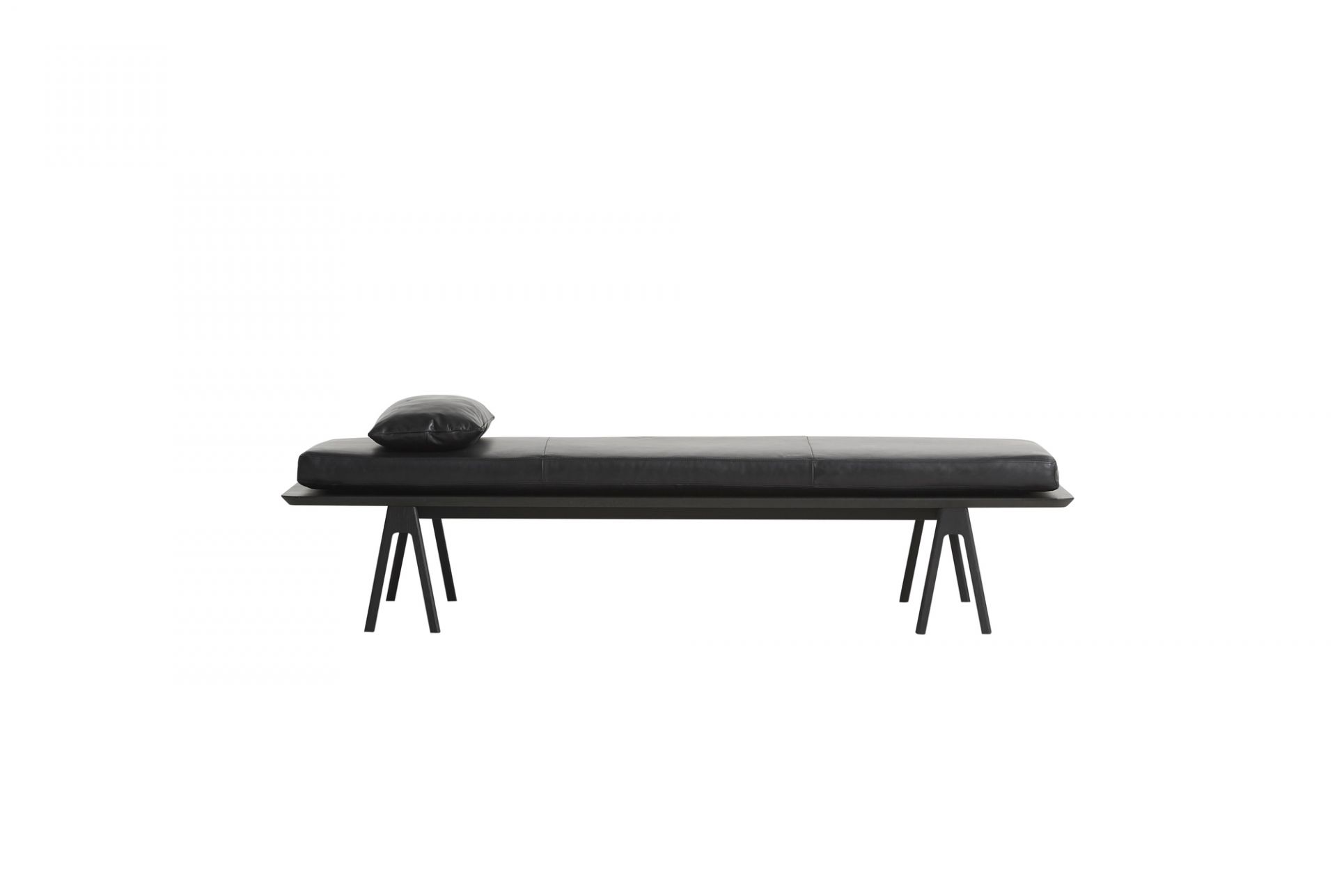 Level Daybed Pillow Sofakissen Schwarzes Leder Woud