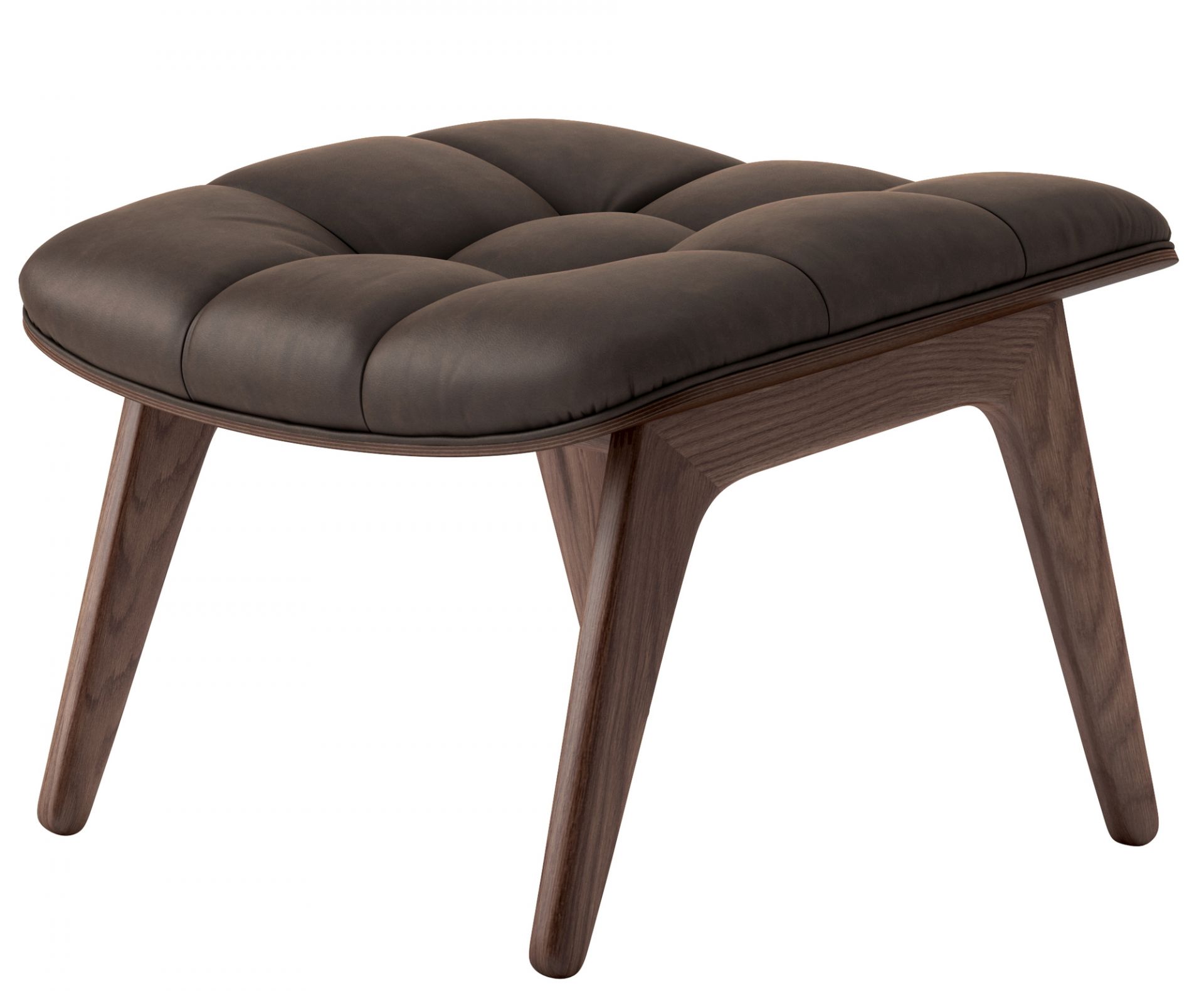 Mammoth Ottoman Lederbezug Norr11-Eiche dunkel gebeizt Dunes Leder Anthracite