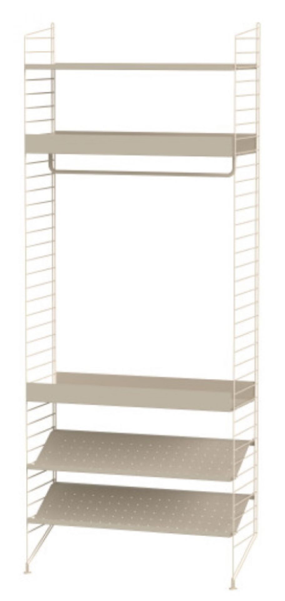 String Schlafzimmer Boden Regalsystem D String Furniture Beige - Beige