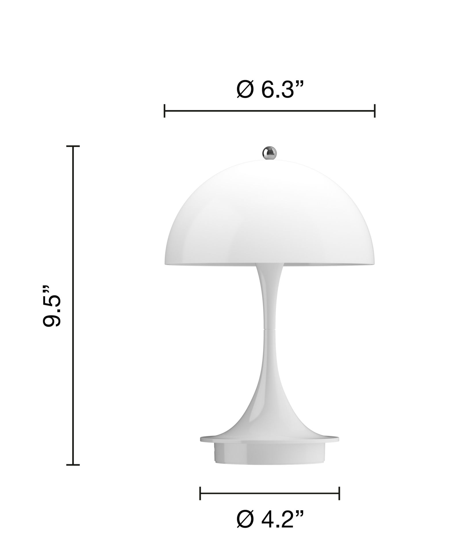 Panthella 160 Portable V3 Akku LED-Tischleuchte Indoor/Outdoor Louis Poulsen 