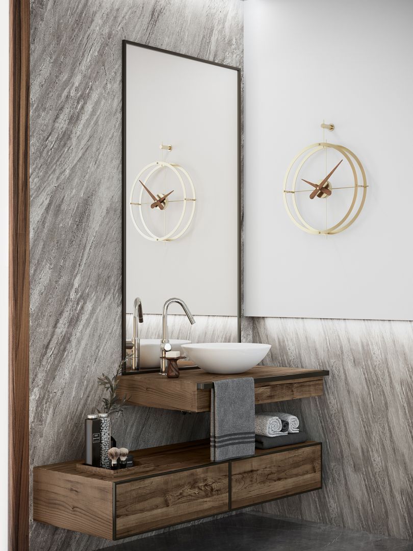 2 Puntos Premium Gold Uhr Ø43cm Nomon