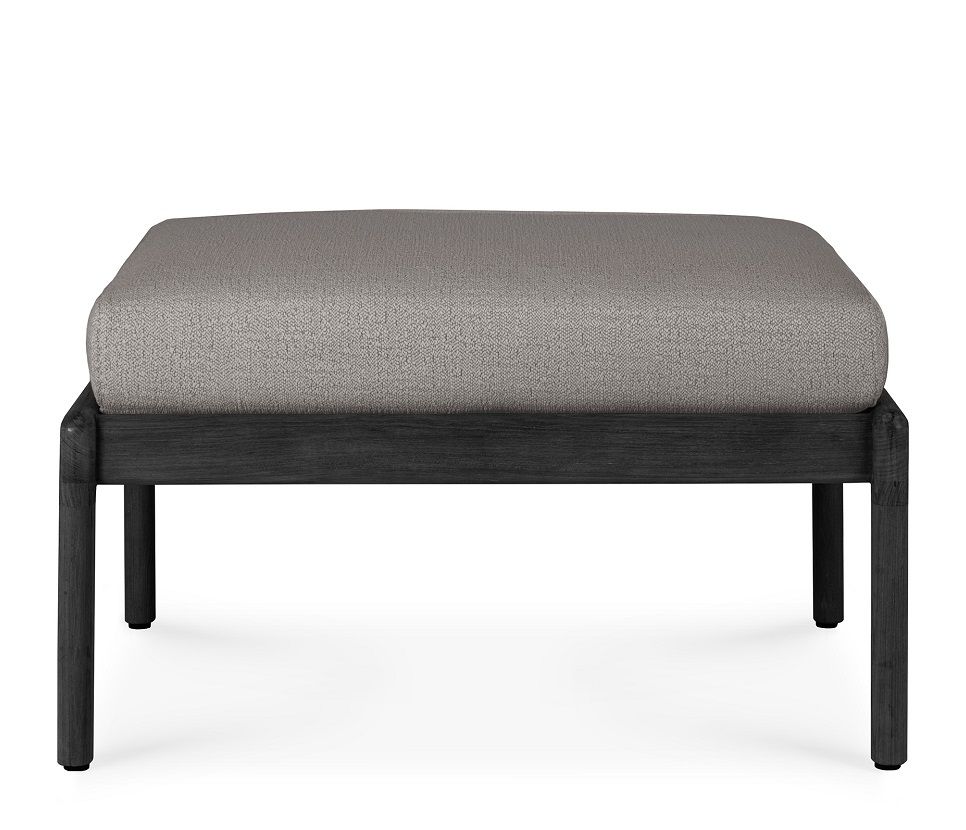 Jack Outdoor Polsterhocker Teak Schwarz Ethnicraft Mokka