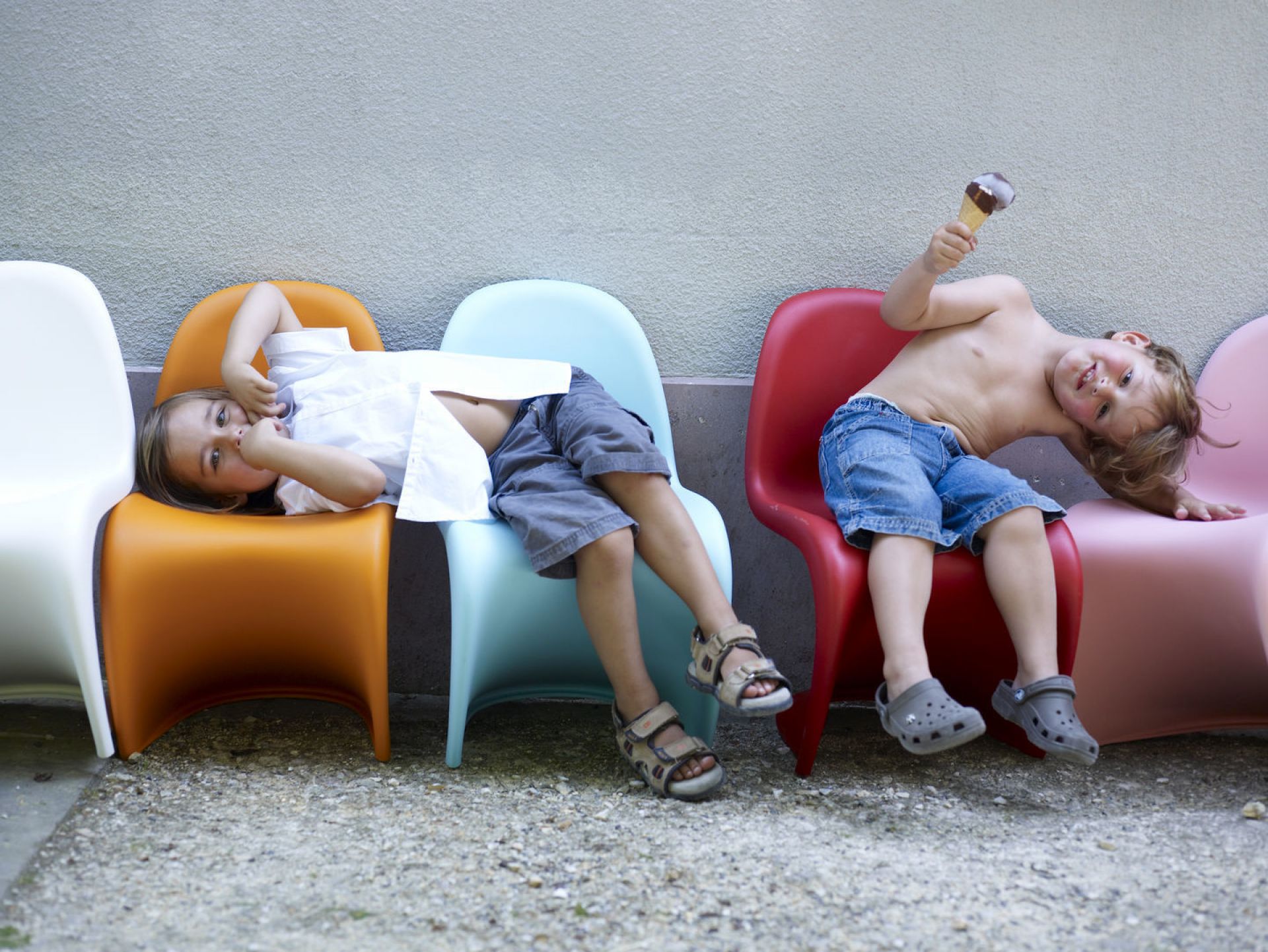 Panton Junior Stuhl Vitra - QUICK SHIP Classic red 