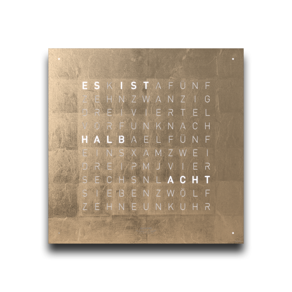 Frontcover für Earth 45 Wanduhr / Zeitobjekt Deutsch QLOCKTWO