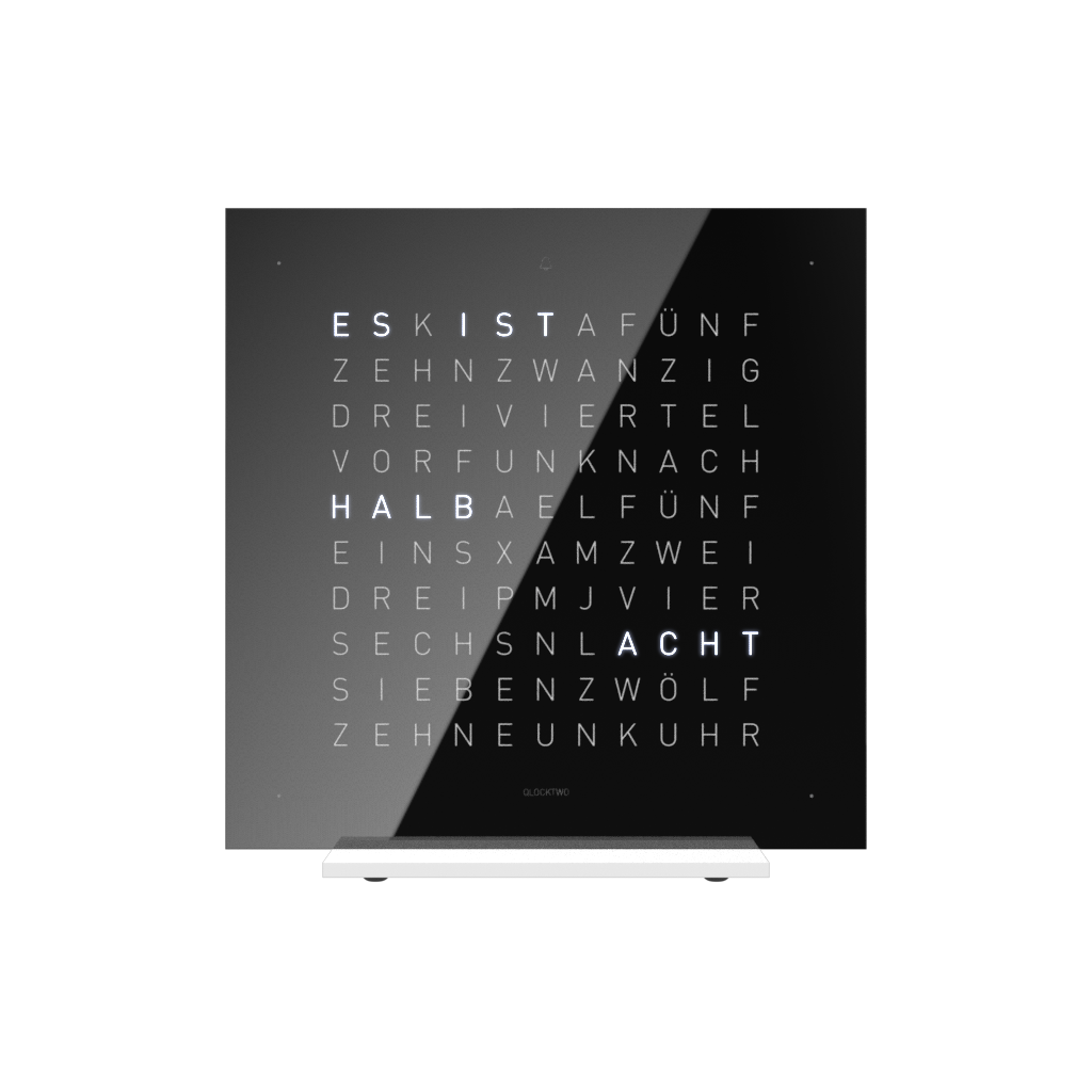 Earth 13.5 Pure Edition Tischuhr / Zeitobjekt Deutsch QLOCKTWO