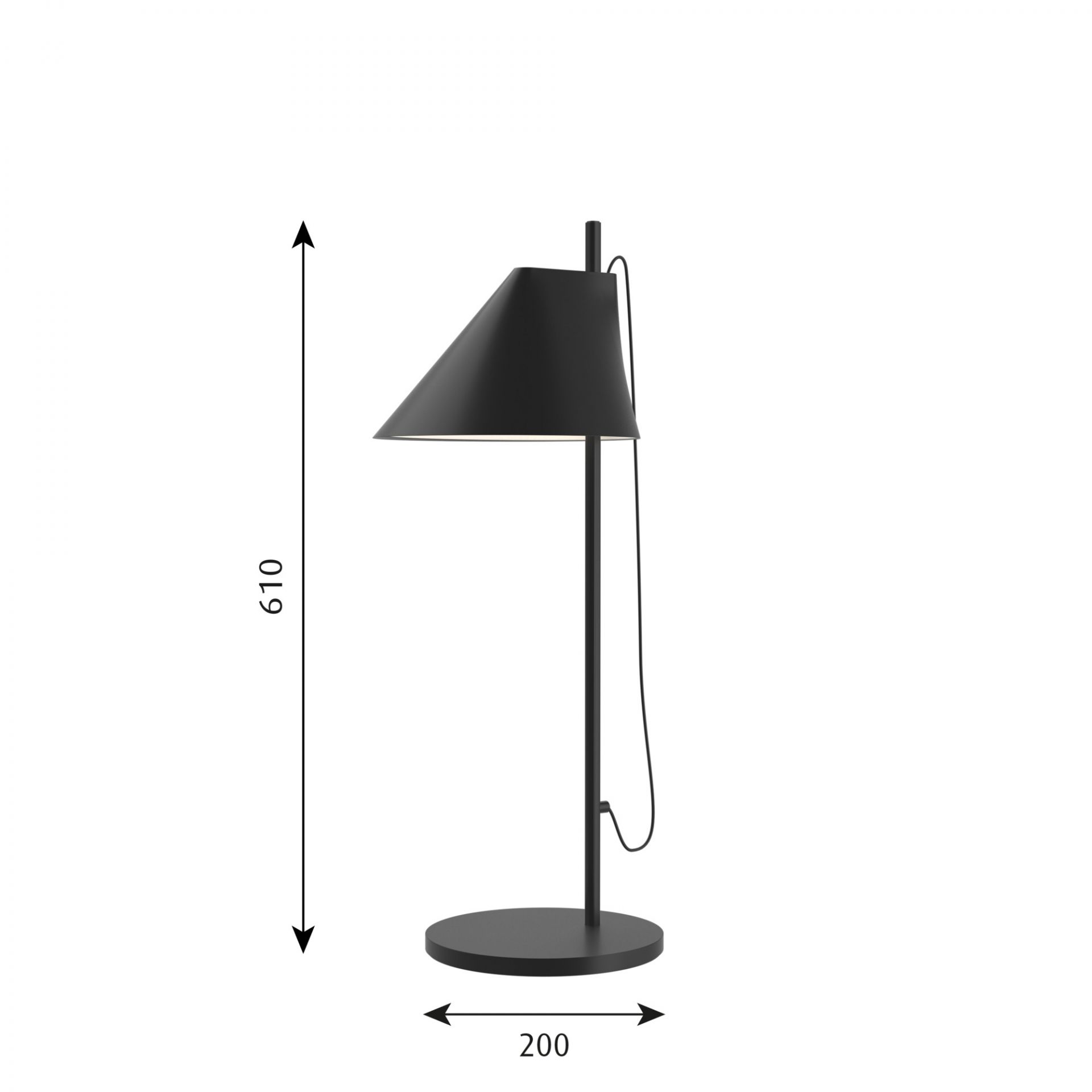Yuh LED Tischleuchte Louis Poulsen Schwarz
