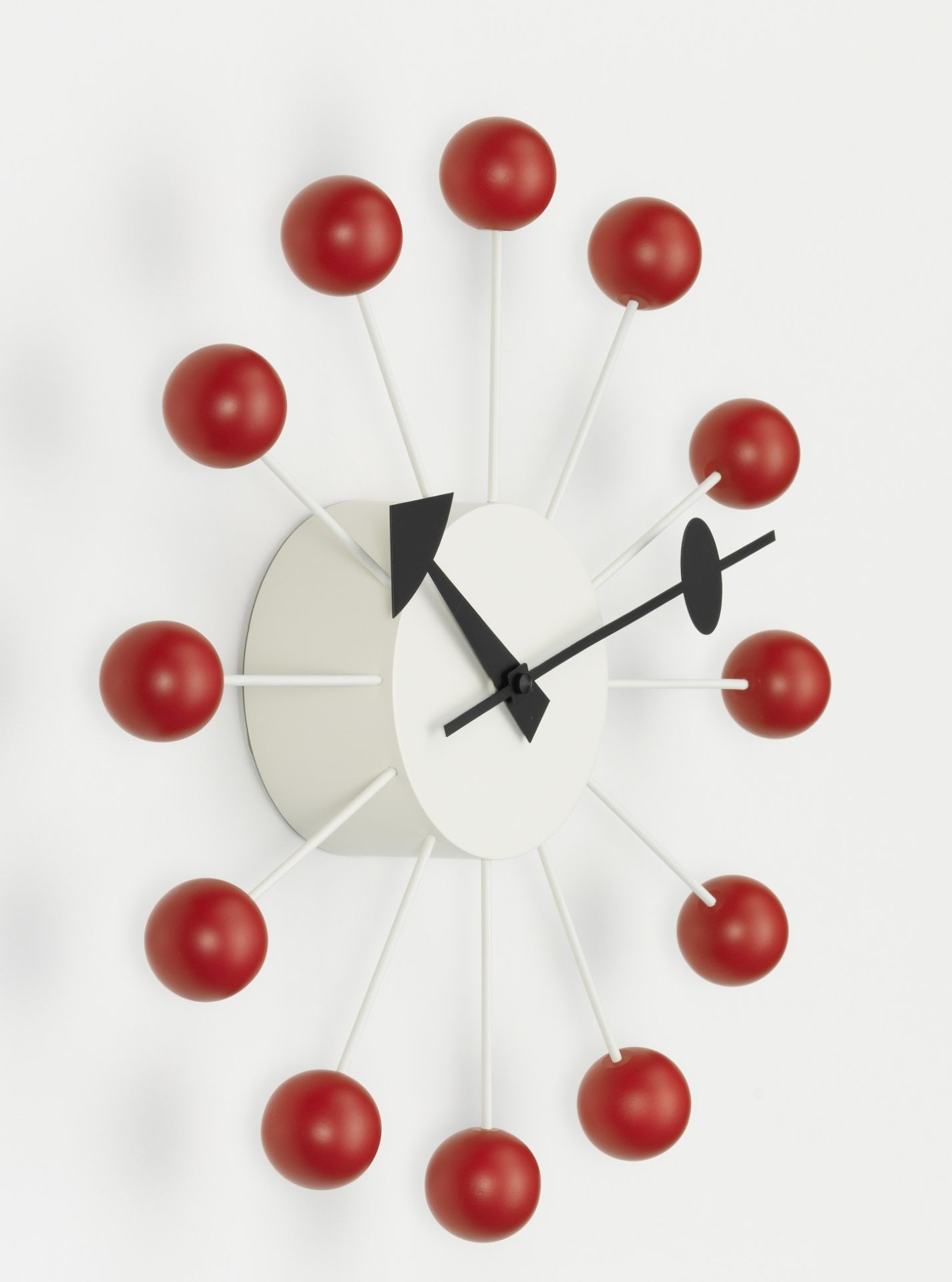 Ball Clock Wanduhr - rot Vitra