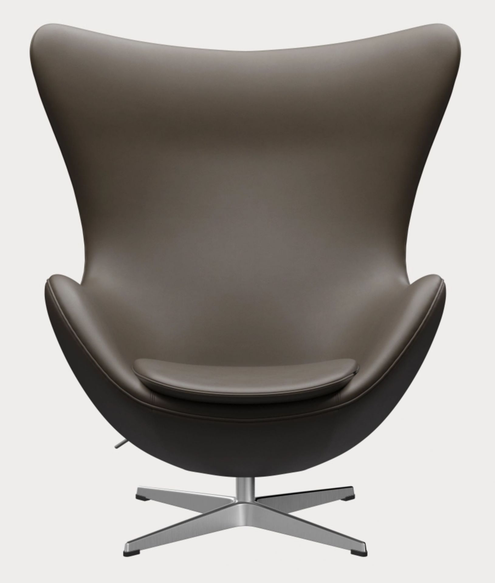 Egg Chair mit Hocker Aktionsmodell Essential Leder Stein Fritz Hansen
