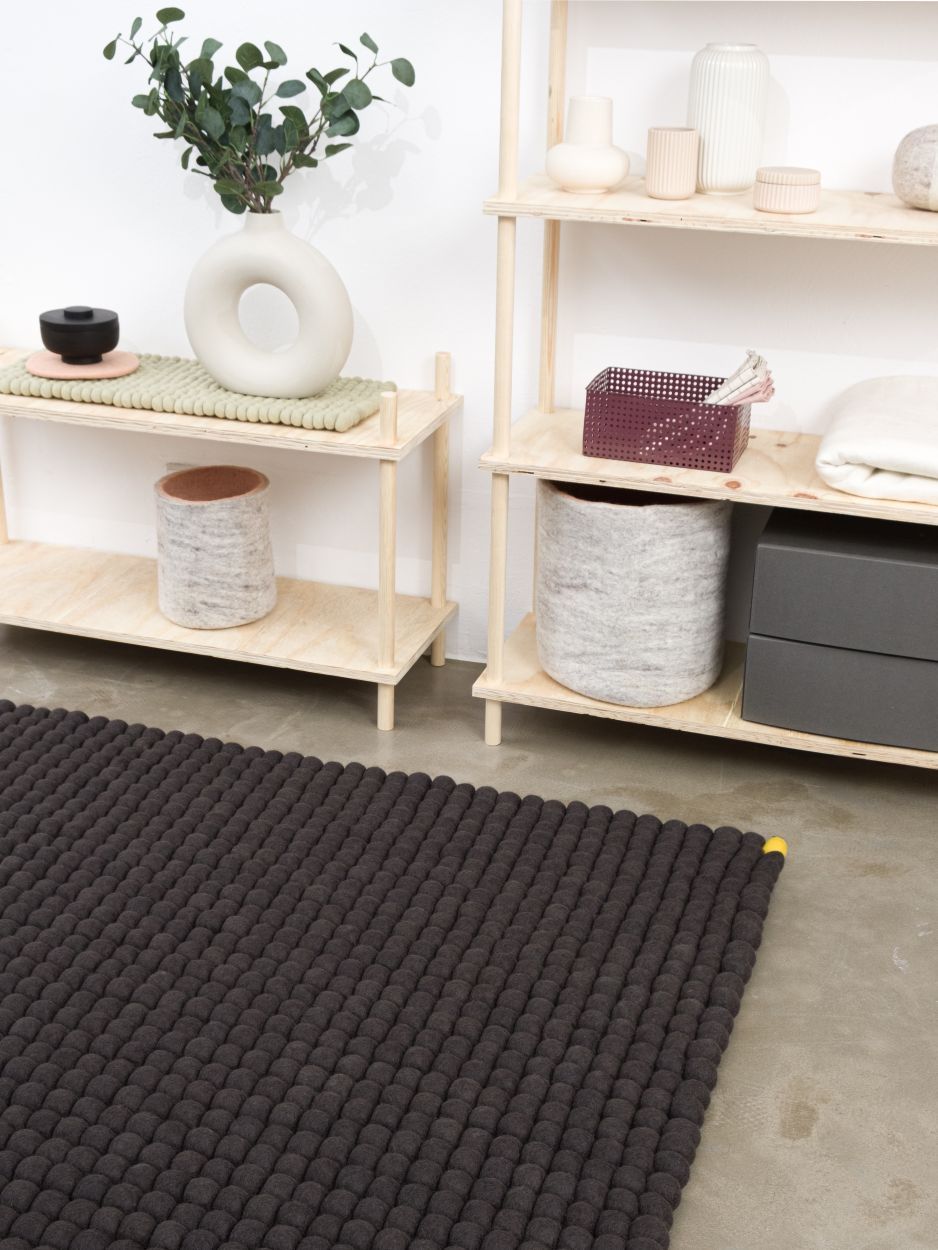 Big One Rechteckig Filzteppich 140 x 200 cm myfelt Anthrazit