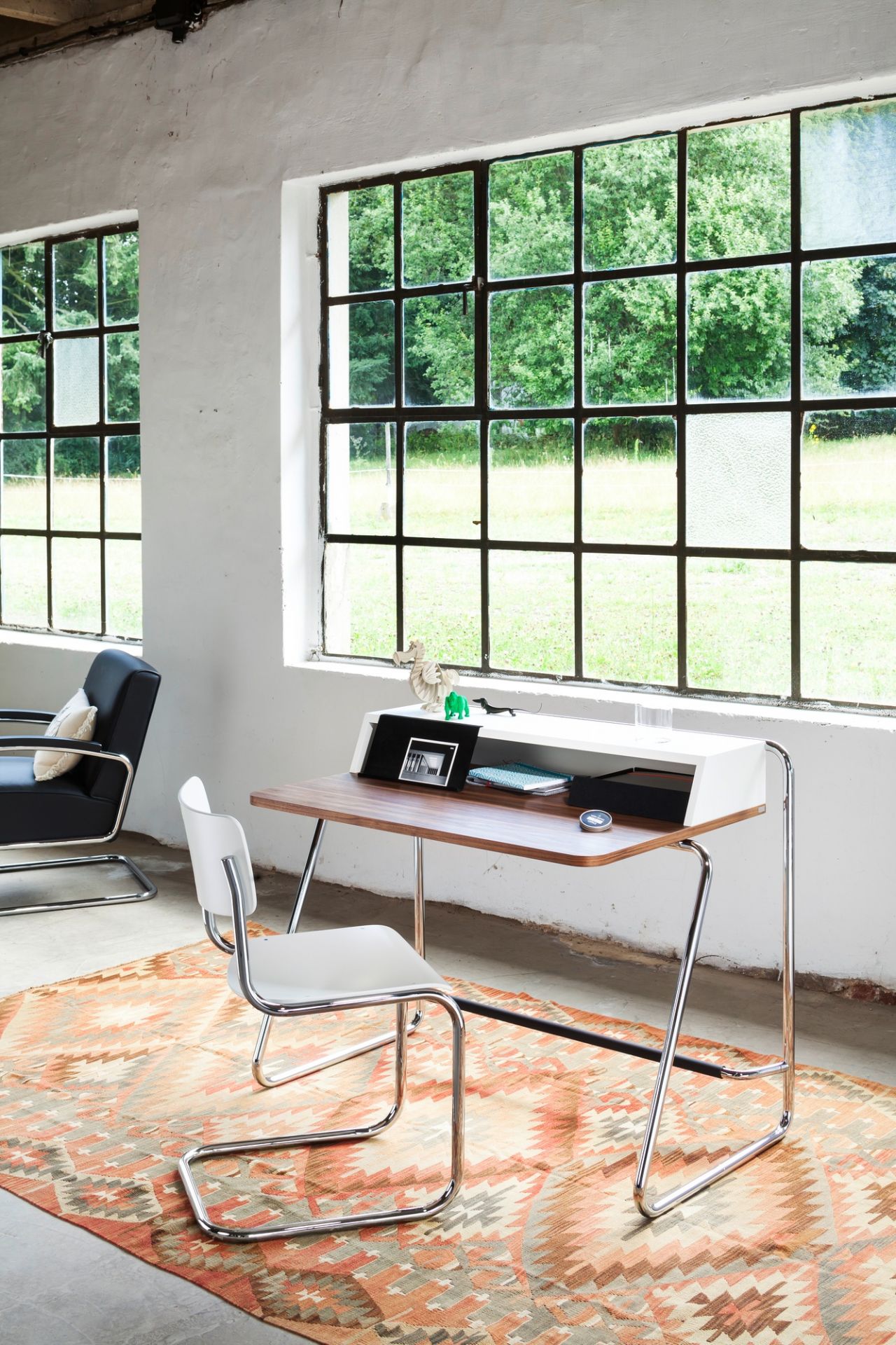 S 43 Stahlrohr Klassiker Freischwinger SCHWARZ - CHROM Thonet EINZELSTÜCK