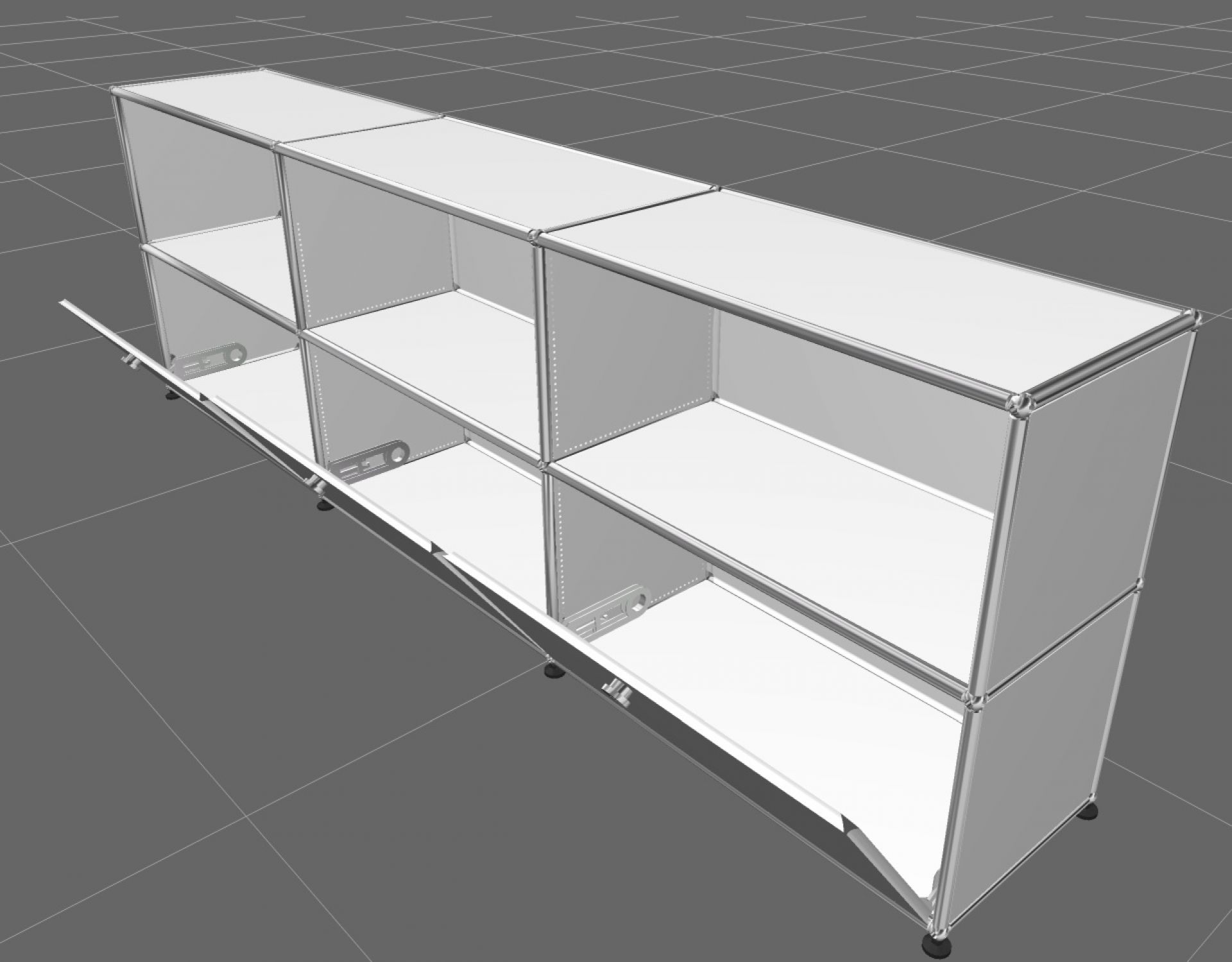 USM Haller Sideboard 3 Offen / 3 Klappen Reinweiß - FAST DELIVERY