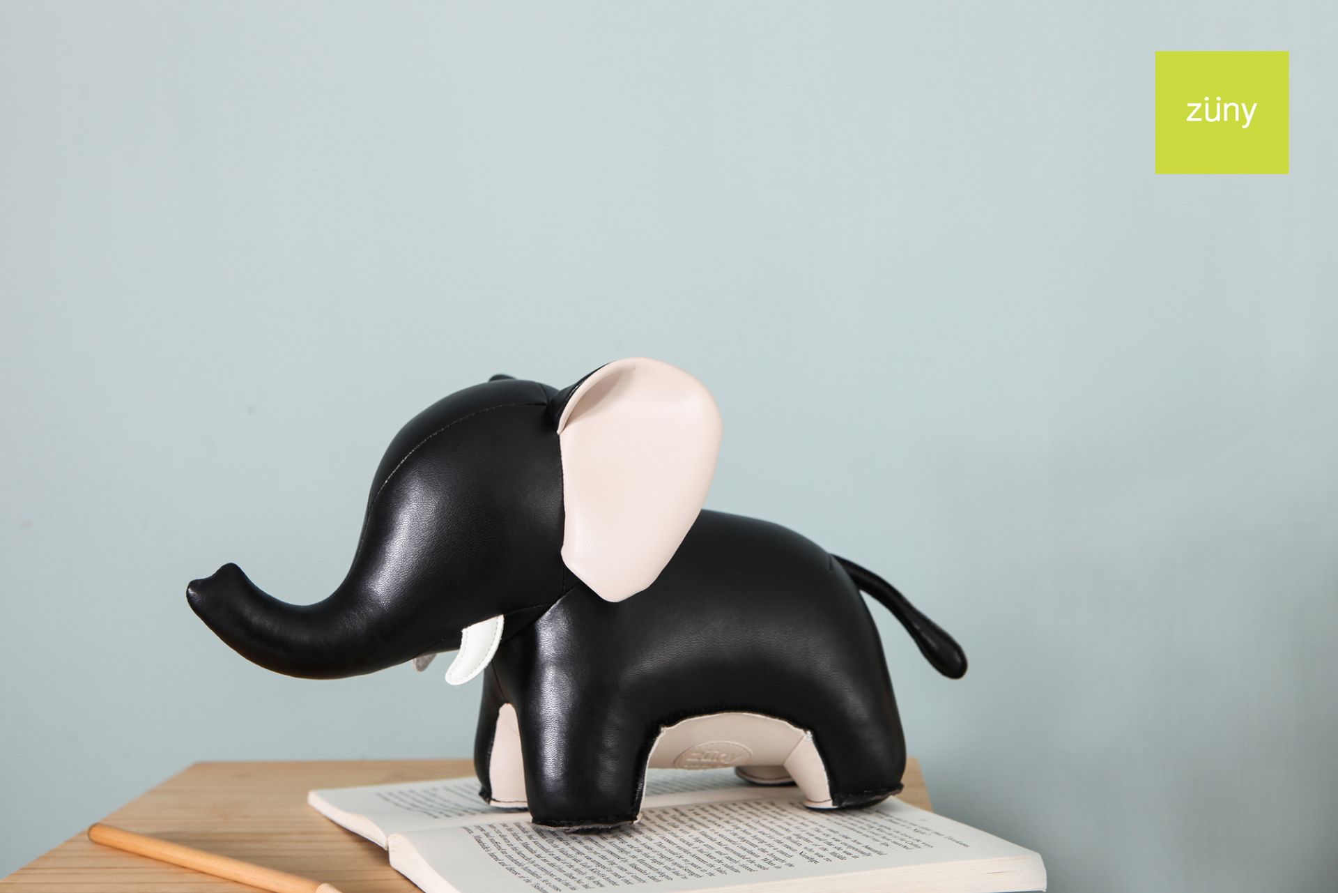Buchstütze Elefant Abby II Schwarz Züny